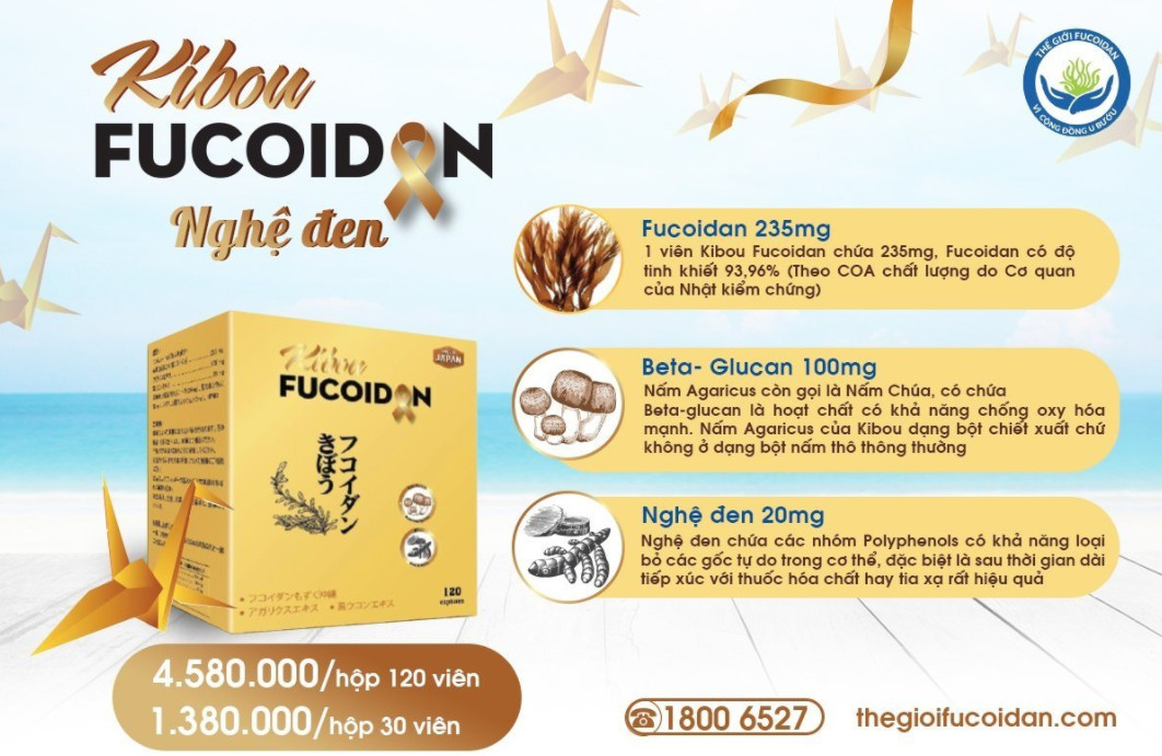  Kibou Fucoidan là sản phẩm ưu việt nhất cho người ung thư gan