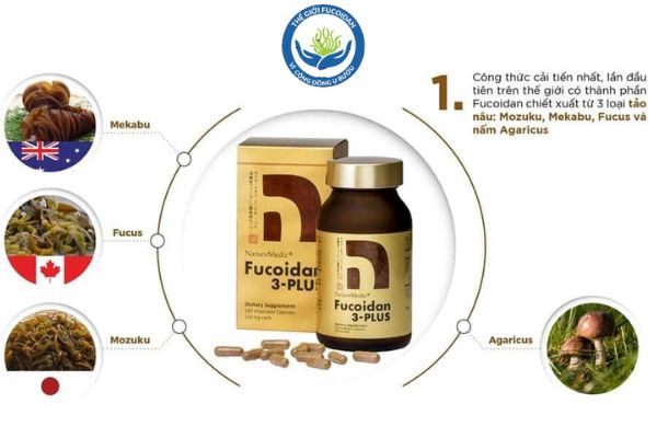 Fucoidan 3 plus: 4 thành phần vượt trội, đảm bảo độ sạch và chất lượng
