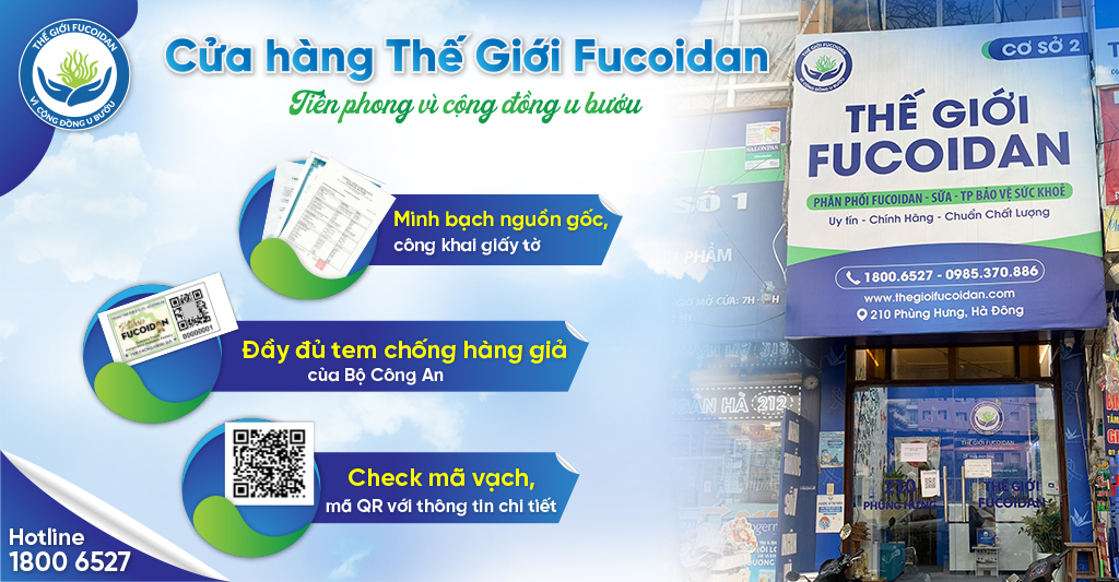 Cửa hàng Thế Giới Fucoidan - Địa chỉ tin cậy hàng đầu Việt Nam