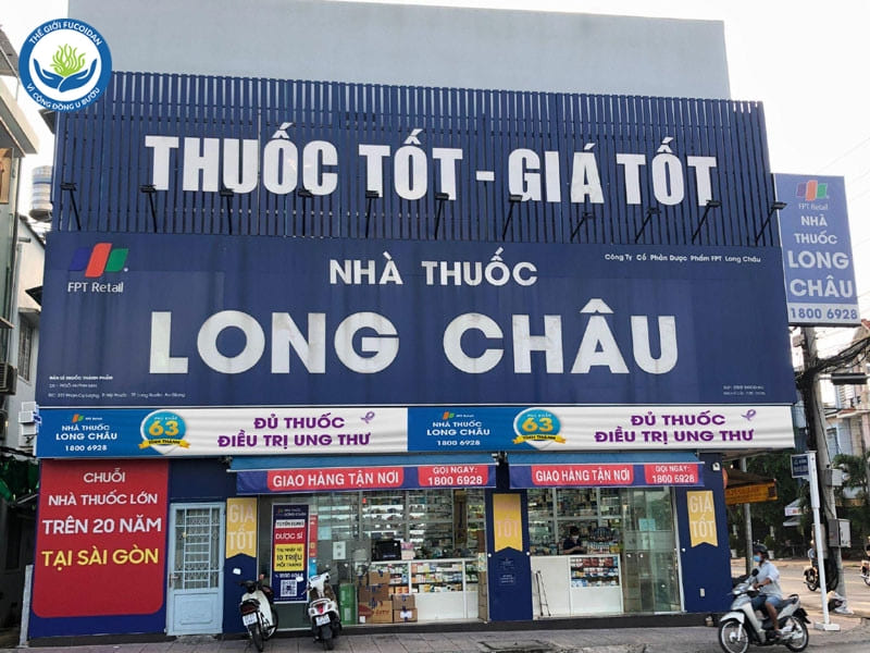 Nhà thuốc Long Châu địa chỉ uy tín phân phối nhiều sản phẩm Fucoidan chính hãng.